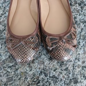 Banana Republic Ballet Flats Faux Snake Skin